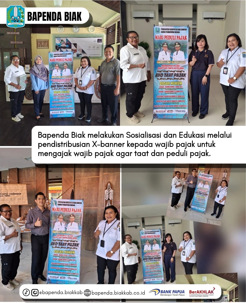 Pendistribusian x-baner sosialisasi Tentang Pajak Daerah